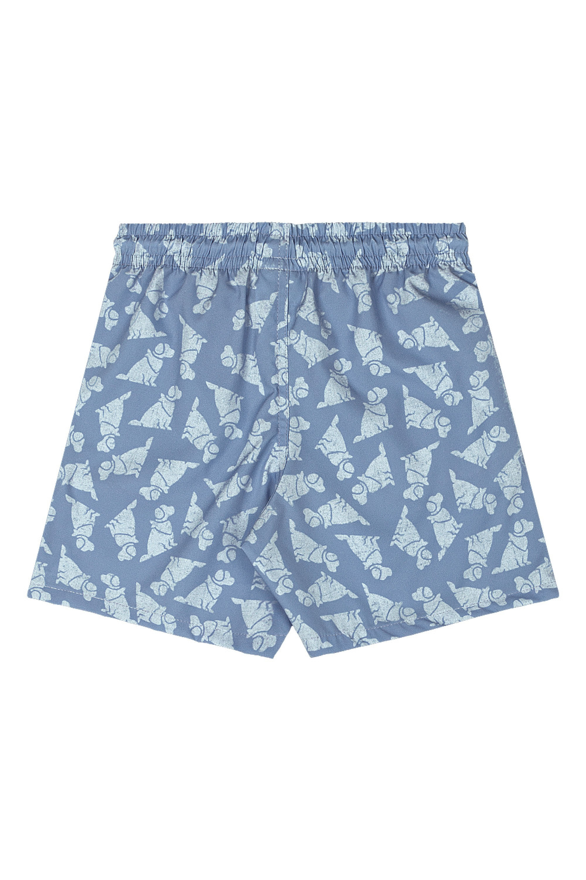 Bermuda Infantil Masculina de Microfibra Tropical (Azul) Quimby - Imagem 23